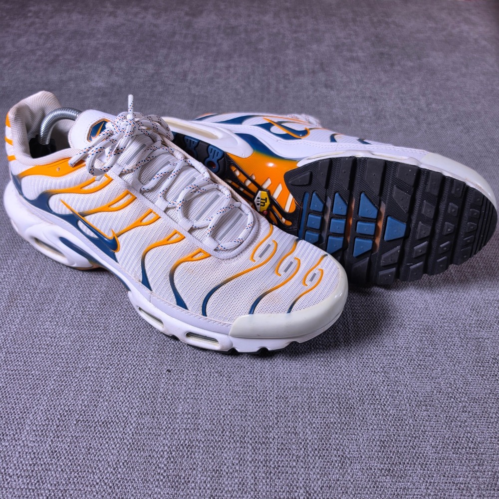 Nike Air Max Plus SE Mens 13 White Orange Blue DV3507-100 Carabiner Sneakers